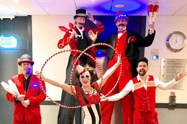 Thomas Trilby and other circus act performers